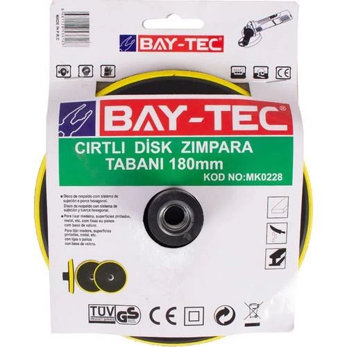 Bay-Tec Cırtlı Disk Zımpara Tabanı 180 mm MK0228 ürün görseli 1