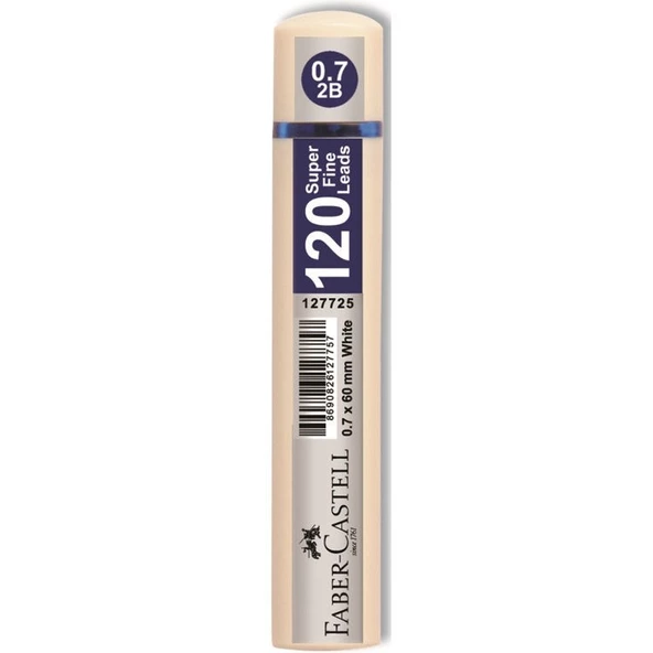 Faber Castell Grip Min 0.7 2B 60mm, 120li Beyaz Tüp ürün görseli 1