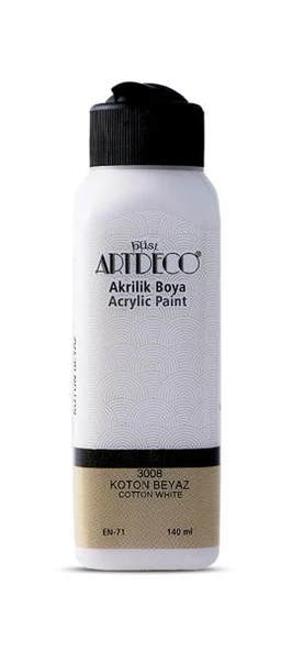 Artdeco Akrilik Boya 140 ml. 3008 KOTTON BEYAZ ürün görseli 1