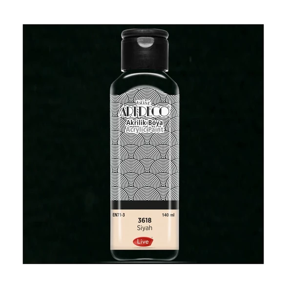 Artdeco Akrilik Boya 140 ml. 3618 SİYAH ürün görseli 1
