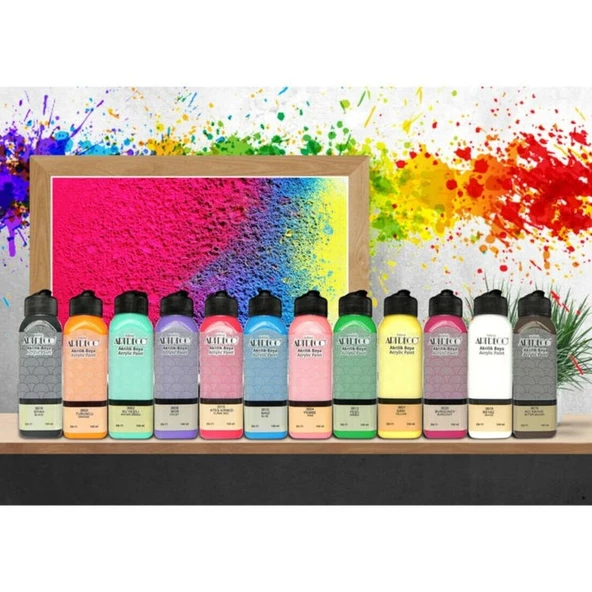 Artdeco Akrilik Boya 140 ml. x 12 Temel Renk Set ürün görseli 1