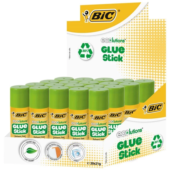 Bic Eco Solventsiz Stick Yapıştırıcı 21 gr. 20li Kutu ürün görseli 1