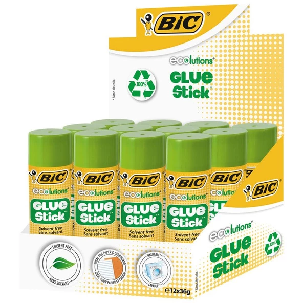 Bic Eco Solventsiz Stick Yapıştırıcı 36 gr. 12li Kutu ürün görseli 1