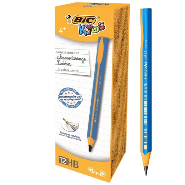 Bic Kids Evolution Üçgen Jumbo Kurşun Kalem Mavi 12li Kutu ürün görseli 1