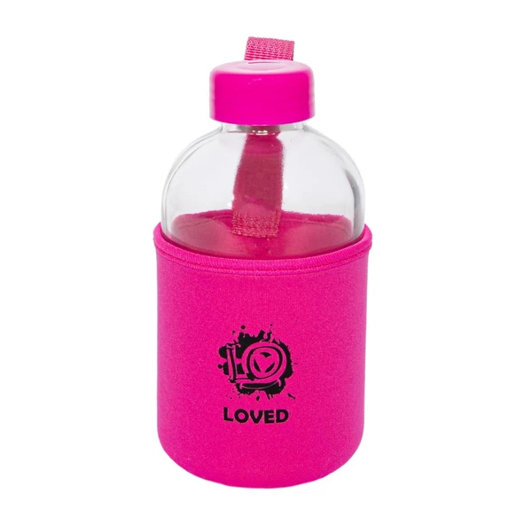 Biggdesign Moods Up Loved Neopren Kılıflı Cam Matara 600 Ml ürün görseli 1
