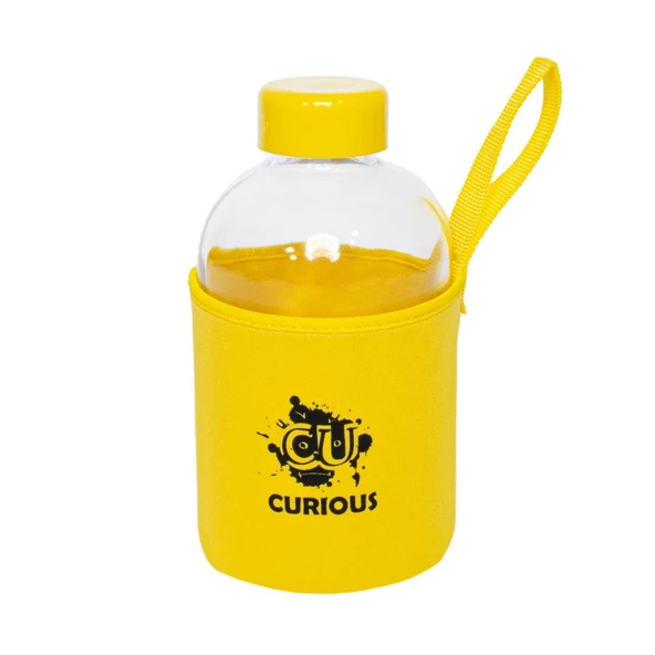 Biggdesign Moods Up Curious Neopren Kılıflı Cam Matara 600 Ml ürün görseli 1
