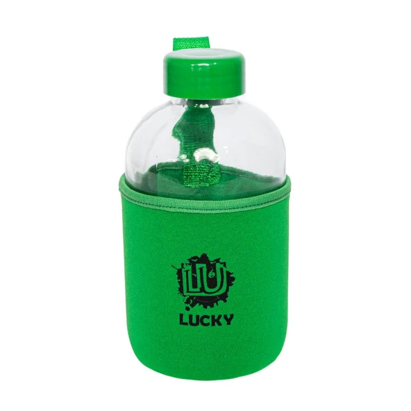 Biggdesign Moods Up Lucky Neopren Kılıflı Cam Matara 600 Ml ürün görseli 1