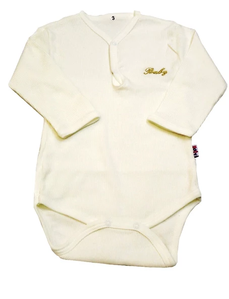 Sema Baby Uzun Kol Kaşkorse Badi (Body) - Ekru 0-6 Ay ürün görseli 1