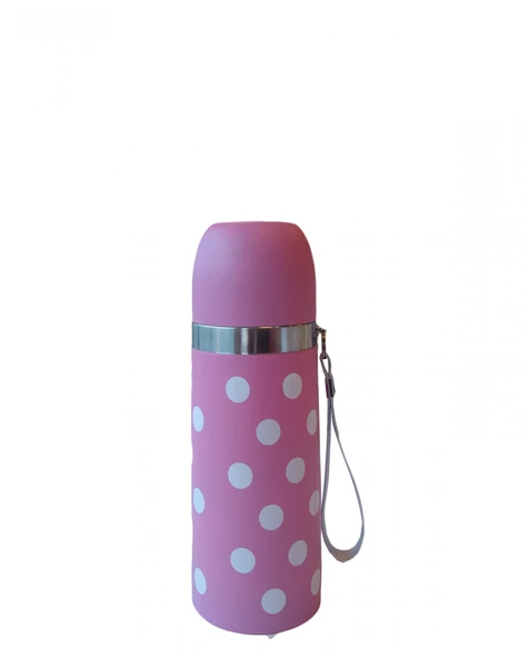Sema Baby Puantiyeli Bebek Termosu 350 ml - Pembe ürün görseli 1