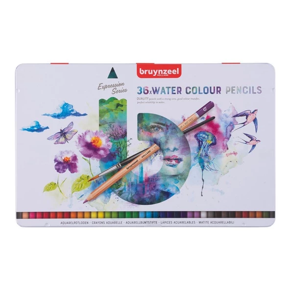Bruynzeel Expression Aquarelle Kuru-Sulu Boya Kalemi 36 Renk ürün görseli 1