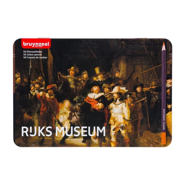 Bruynzeel Kuru Boya Kalemi 50 Renk Metal Kutu Rijks Museum The Night Watch ürün görseli 1