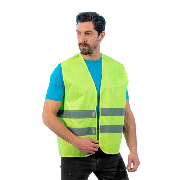 İkaz Yeleği, Sarı -52E1400- İş Yeleği-İş Güvenliği ürün görseli 1