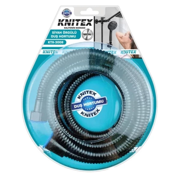Knitex 3008 Siyah Örgülü Duş Hortumu - Hrd-010852 ürün görseli 1