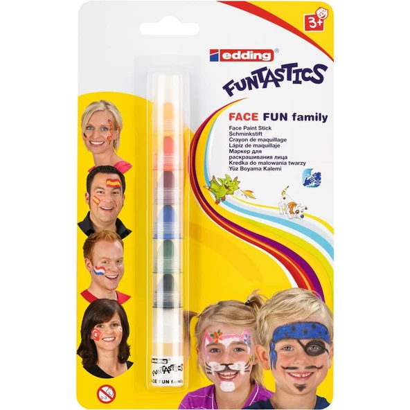 Edding 47 Funtastics Face Fun Family Yüz Boyası 7 Renk ürün görseli 1