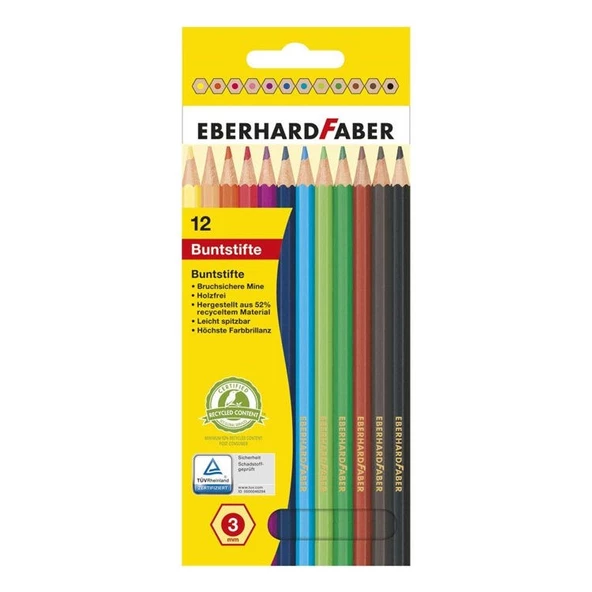 Eberhard Faber Kuru Boya Kalemi 12 Renk 3mm Mine ürün görseli 1