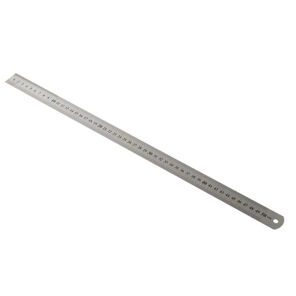 Kraf Çelik Cetvel 50 cm Inch Ölçülü ürün görseli 1