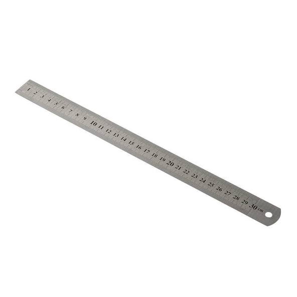 Kraf Çelik Cetvel 30 cm Inch Ölçülü ürün görseli 1