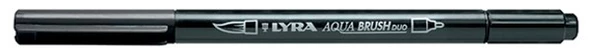 Lyra Aqua Brush Duo Çift Uçlu Çizim Kalemi BLACK ürün görseli 1