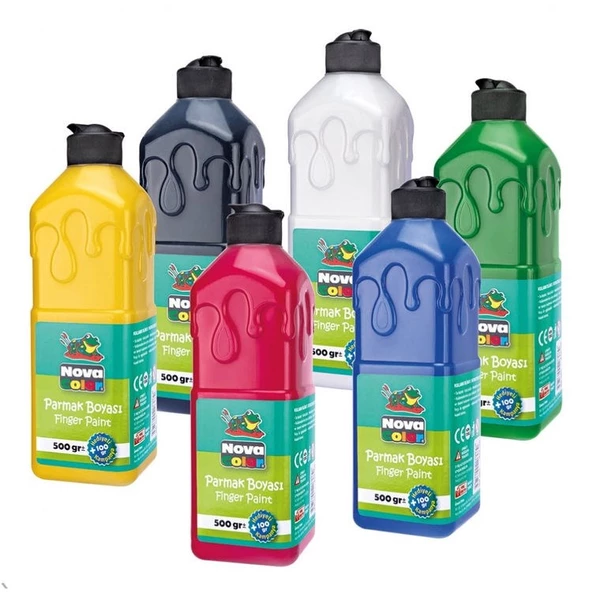 Nova Color Parmak Boyası 6 Renk x 500 gr ürün görseli 1