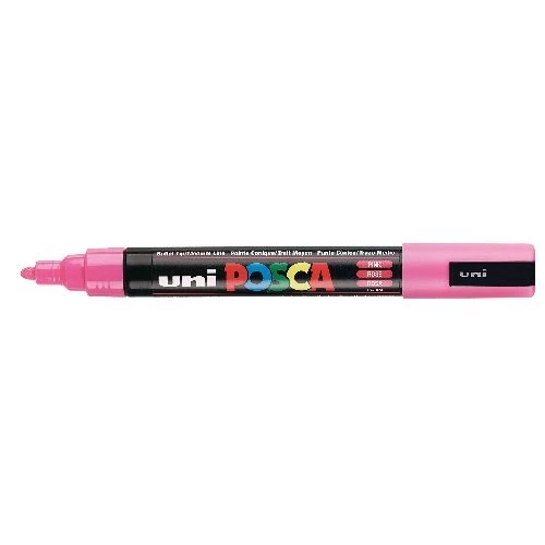 Uni Posca PC-5M Boyama Markörü 1.8-2.5 mm PEMBE ürün görseli 1