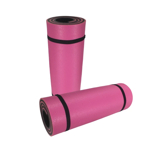 Pembe-Siyah Extra Rahat Plates Yoga Matı 180x60cm 15mm ürün görseli 1
