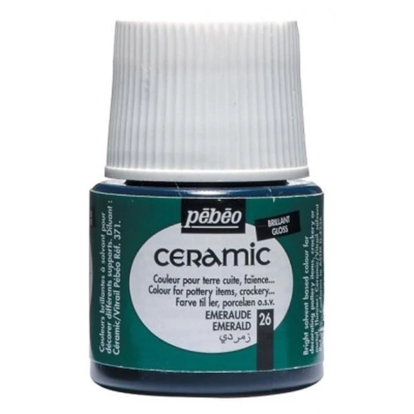 Pebeo Ceramic Seramik Boyası 26 Emerald ürün görseli 1