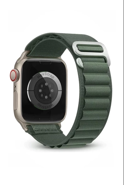 Kordon 42-44-45-49 mm Uyumlu Metal Tokalı Metal Soketli Bez Akıllı Saat Kordonu ürün görseli 1