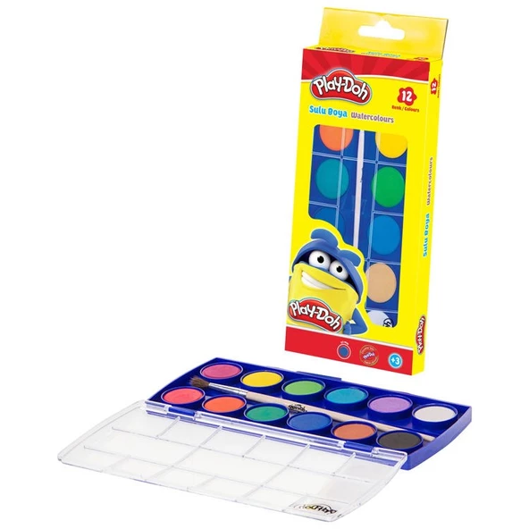 Play-Doh Sulu Boya 12 Renk 23 mm Çap ürün görseli 1