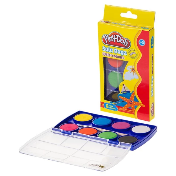 Play-Doh Sulu Boya 8 Renk 28 mm Çap ürün görseli 1