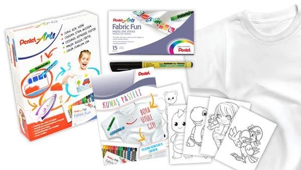Pentel Arts Fabric Fun Tekstil Pasteli Tişört Boyama Seti ürün görseli 1