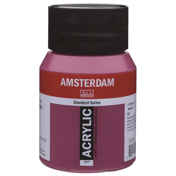 Talens Amsterdam Akrilik Boya 500 ml. 567 Permanent Red Violet ürün görseli 1