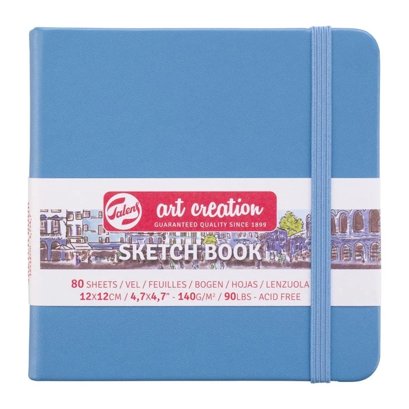 Talens Art Creation Sketchbook Sert Kapak Eskiz Defteri 140 gr 12x12 cm 80 yp MAVİ ürün görseli 1