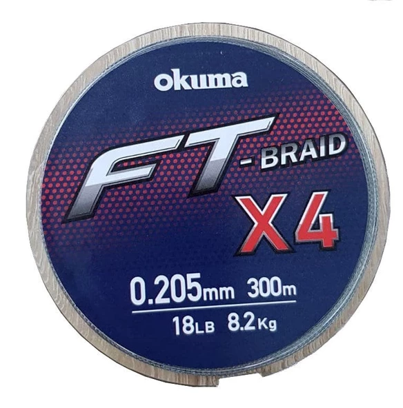 Okuma Ft-*4 Braided Line 300 mt Grey Örgü İp - Resim 5