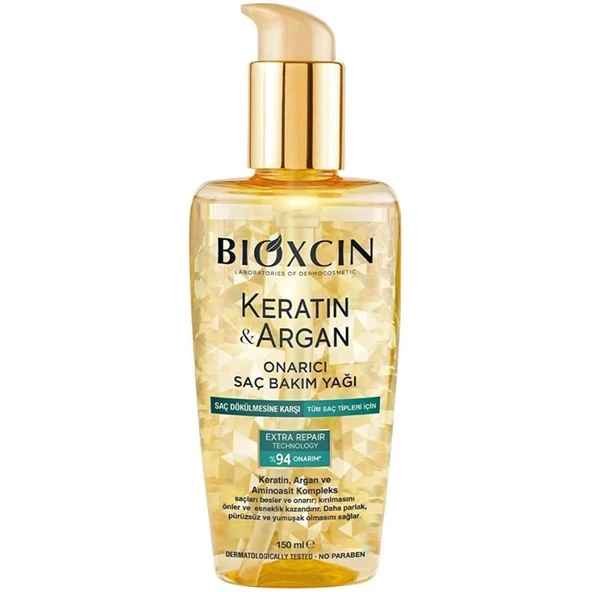 Bioxcin Keratin Ve Argan Onarıcı Saç Bakım Yağı 150 ml ürün görseli 1