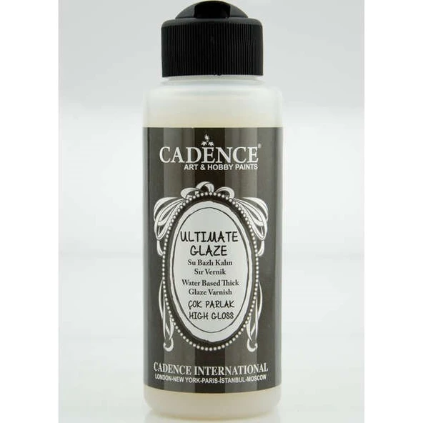 Cadence Ultimate Glaze Su Bazlı Sır Vernik PARLAK 120 ml. ürün görseli 1