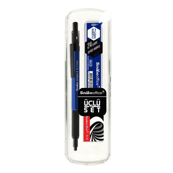 Scrikss Graph-X Versatil Kalem 3lü Set 0.7mm MAVİ ürün görseli 1