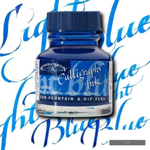 Winsor & Newton Kaligrafi Mürekkebi 30 ml. 350 LIGHT BLUE ürün görseli 1