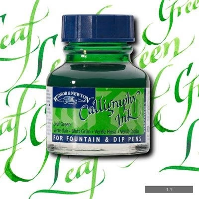 Winsor & Newton Kaligrafi Mürekkebi 30 ml. 294 LEAF GREEN ürün görseli 1