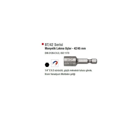 CetaForm BT0642 Manyetik Mıknatıslı Bits Somun Lokma Adaptör 6x42 ürün görseli 1