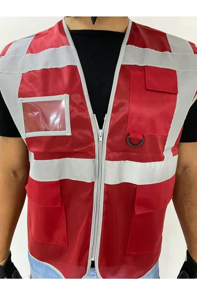 BESTGUARD REFREKTÖRLÜ MÜHENDİS YELEĞİ CEPLİ - Resim 3