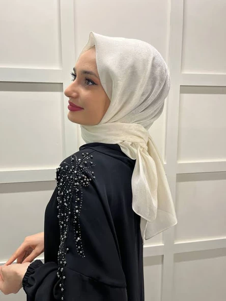 Piramit Kına, Düğün, Özel Günler İçin Abiye Şal 00797  KREM ürün görseli 1