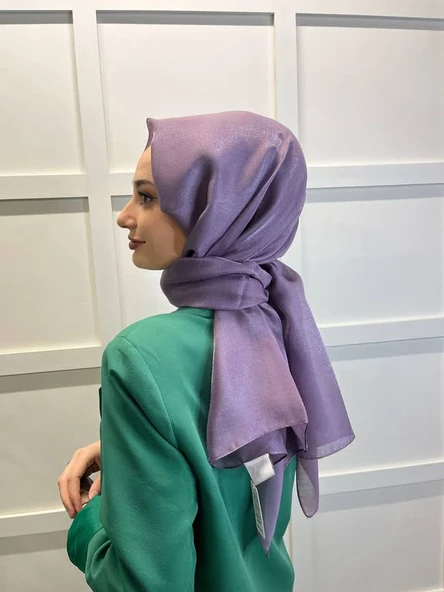 Siyane Scarf Tül Görünümlü Şal - Pırlanta Abiye Düğünlük Şal 00790  AÇIK MÜRDÜM ürün görseli 1