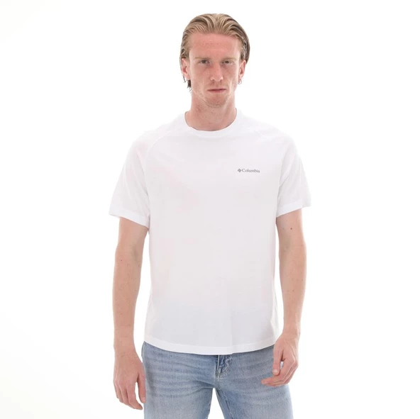 Columbia Csc M Comfort Ss Tee Erkek T-Shirt Beyaz CS0303-100 ürün görseli 1
