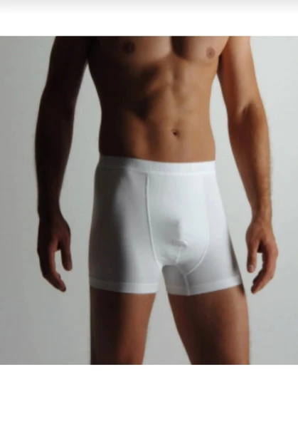 YILDIZ 39 ERKEK MODAL LİKRALI BOXER BEYAZ 10 ADET  BEYAZ 4XL ürün görseli 1