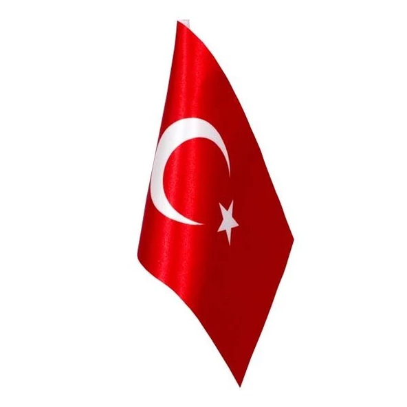Saten Çift Kat Türk Masa Bayrağı Direksiz 15x22,5 cm ürün görseli 1