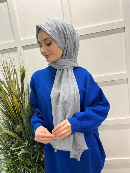 Loryan Scarf Viva Crush Pamuklu Şal 00380  MERMER ürün görseli 1