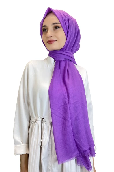 Arwella %100 Pamuk Dubai Şal 00606  ERGUVAN ürün görseli 1