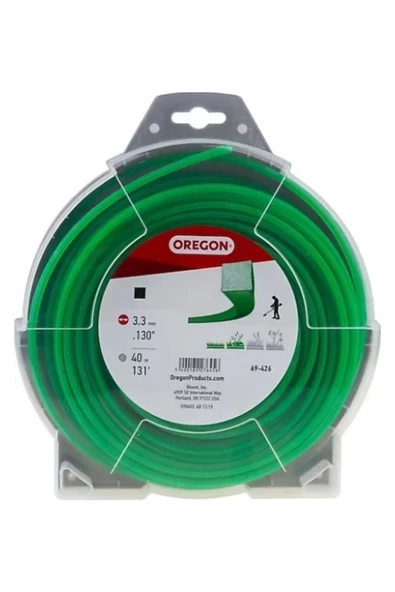 Oregon 69-426 Tırpan Misinesi Misinası 4 Köşe 3.3 mm 40 Mt (Yeşil) ürün görseli 1