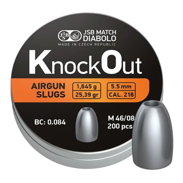 JSB DIABOLO KNOCKOUT 5.5 MM HAVALI SACMA (CAL216) ürün görseli 1