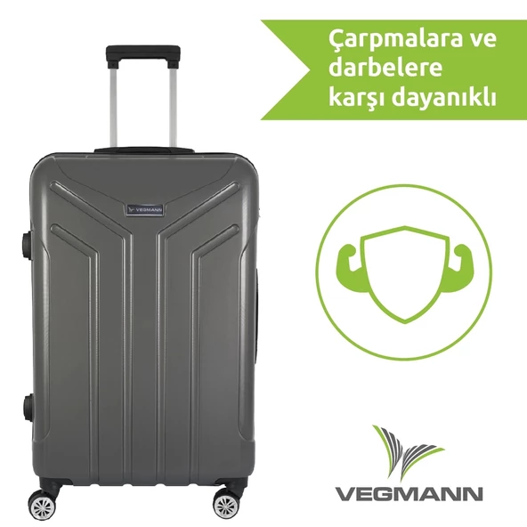 Vegmann Vela Antrasit Kabin Boy Valiz - Resim 6